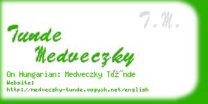 tunde medveczky business card